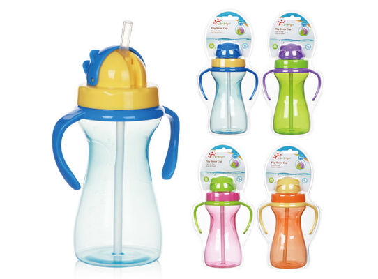 Le bébé multicolore libre de silicone de BPA 9oz 290ml pp a pesé Straw Cup