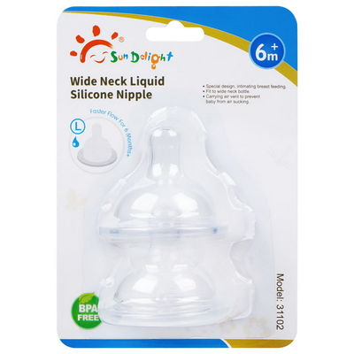 OEM ODM Forme ronde bébé silicone mamelons doux non toxique