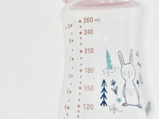 Biberon pour nourrisson en plastique sans BPA, capacité 260 ml et conception étanche
