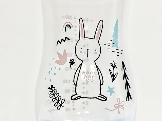 Biberon pour nourrisson en plastique sans BPA, capacité 260 ml et conception étanche