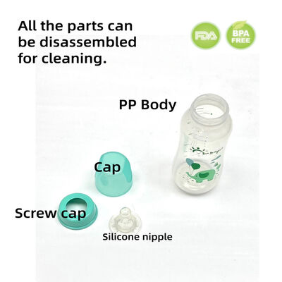 Fabrication 8 oz bouteille d'alimentation standard 3pcs dans un ensemble bouteille de lait anti-colique à flux lent