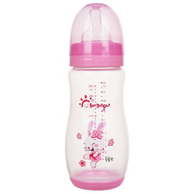 110℃~120℃ pp courbent bouteille de mamelon de bébé de 12oz 330ml
