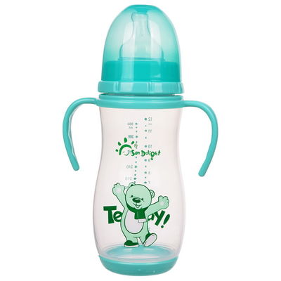 Biberon de double de la poignée pp 12oz 330ml de cou bébé large d'arc
