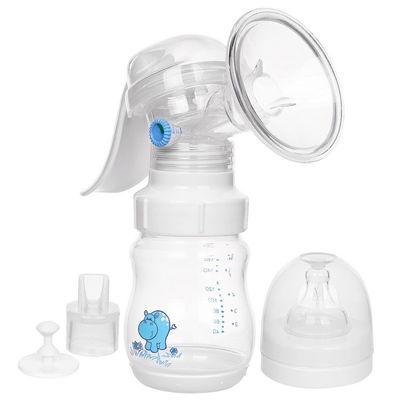 Pompe de sein manuelle libre du SILICONE BPA de Sundelight pp avec la bouteille