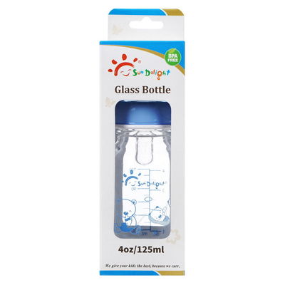 biberons de cou de 125ml 4oz de Borosilicate de bébé standard en verre