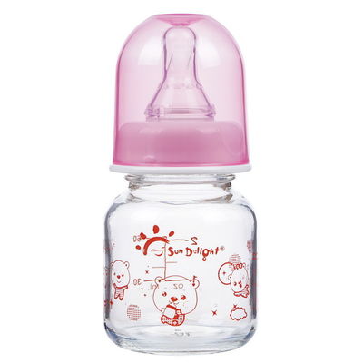 biberons de bébé de verre liquide de silicone de 110-150℃ 60ml 2oz