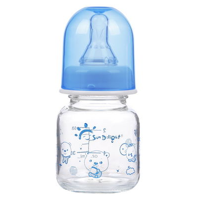 biberons de bébé de verre liquide de silicone de 110-150℃ 60ml 2oz
