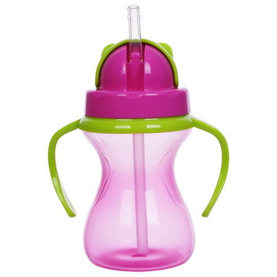 Le double bébé libre des poignées BPA 6oz 190ml a pesé Straw Cup