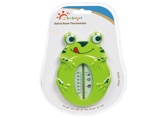 La grenouille a formé Bath de bébé d'ABS et thermomètre verts de pièce