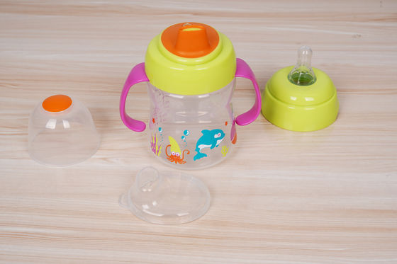 Renversez non 2 dans 1 mois libre de BPA 6 tasse de Sippy de bébé de 6 onces