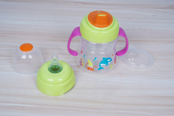 Renversez non 2 dans 1 mois libre de BPA 6 tasse de Sippy de bébé de 6 onces