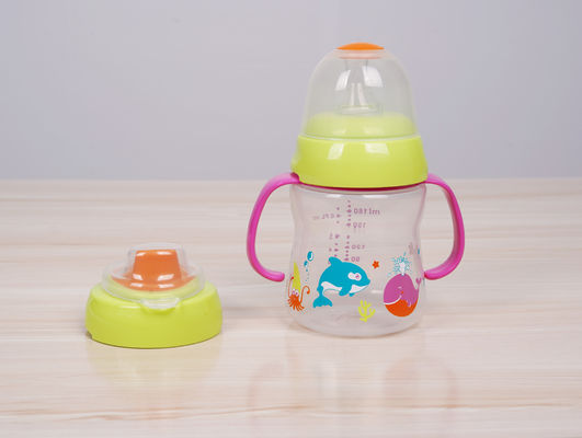 Renversez non 2 dans 1 mois libre de BPA 6 tasse de Sippy de bébé de 6 onces