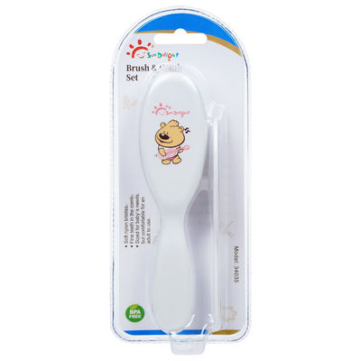 Peigne du bébé 110℃ en nylon d'ABS et brosse de lecture infantiles
