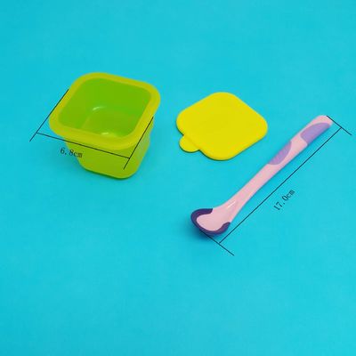 stockage en plastique hermétique libre d'aliment pour bébé de 2pcs BPA avec la cuillère
