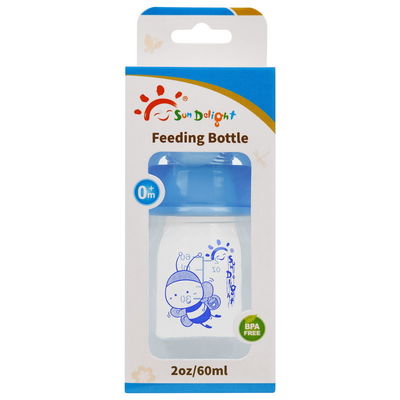 Biberon de bébé nouveau-né de Mini Standard Neck 2oz 60ml avec la boîte de fenêtre